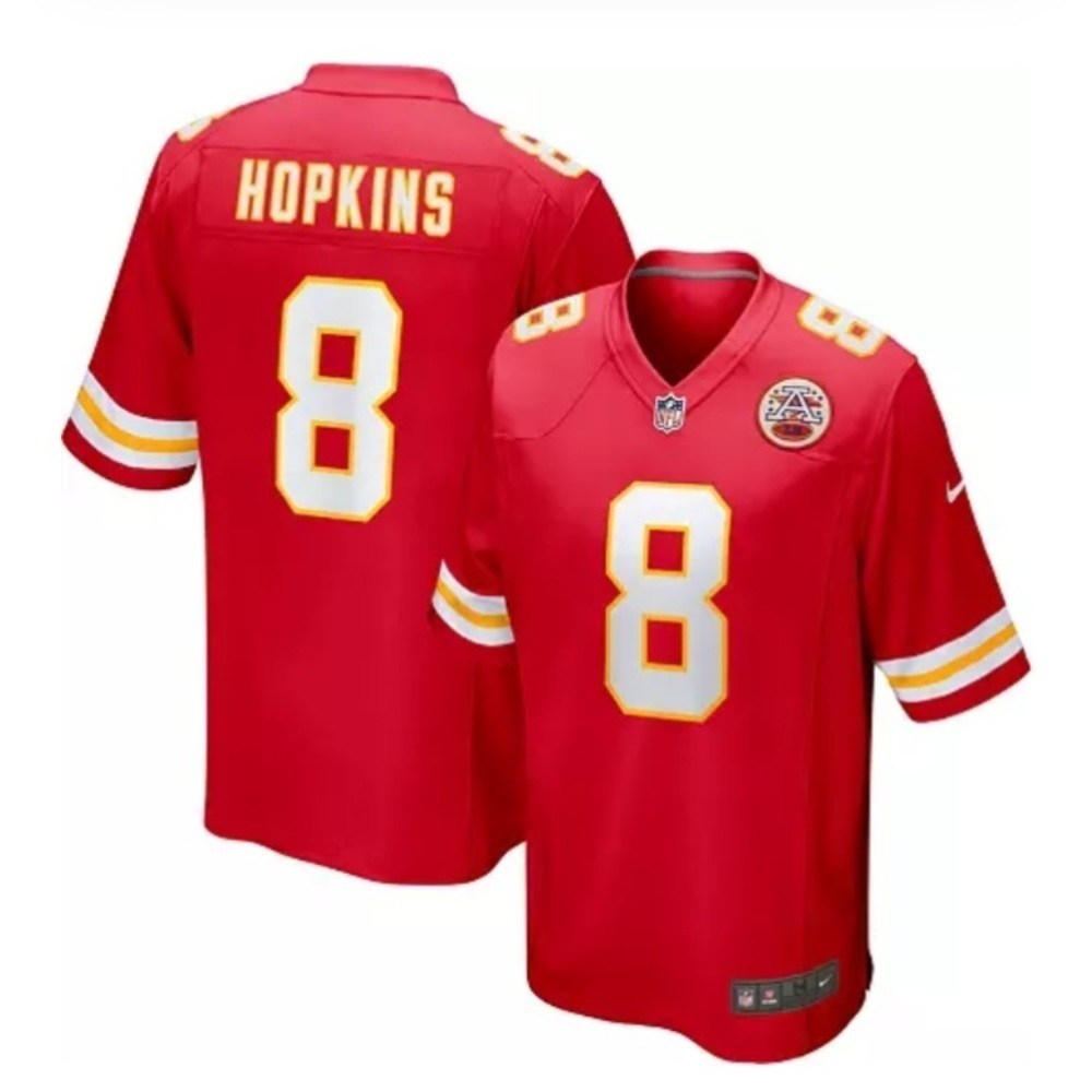 Nike Adult Kansas City Chiefs Deandre Hopkins #8 Red Game Jersey 🆕